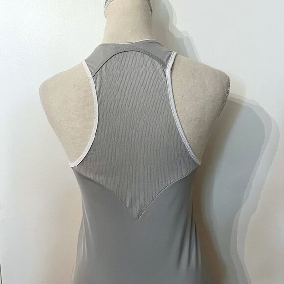 ADIDAS X STELLA MCCARTNEY PINK GREY WHITE SINGLET ATHLETIC RACERBACK TANK TOP - Picture 6 of 9